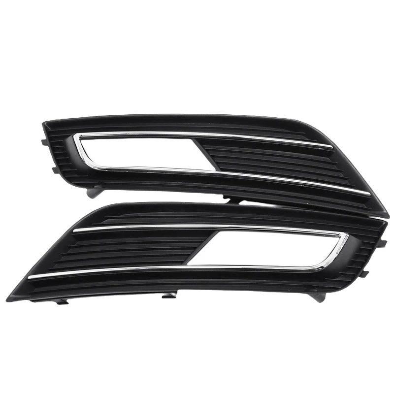 

1Pair Left & Right Fog Light Grille Cover Parts Accessories For 2013-2016 A4 8K0807681K 8K0807682K