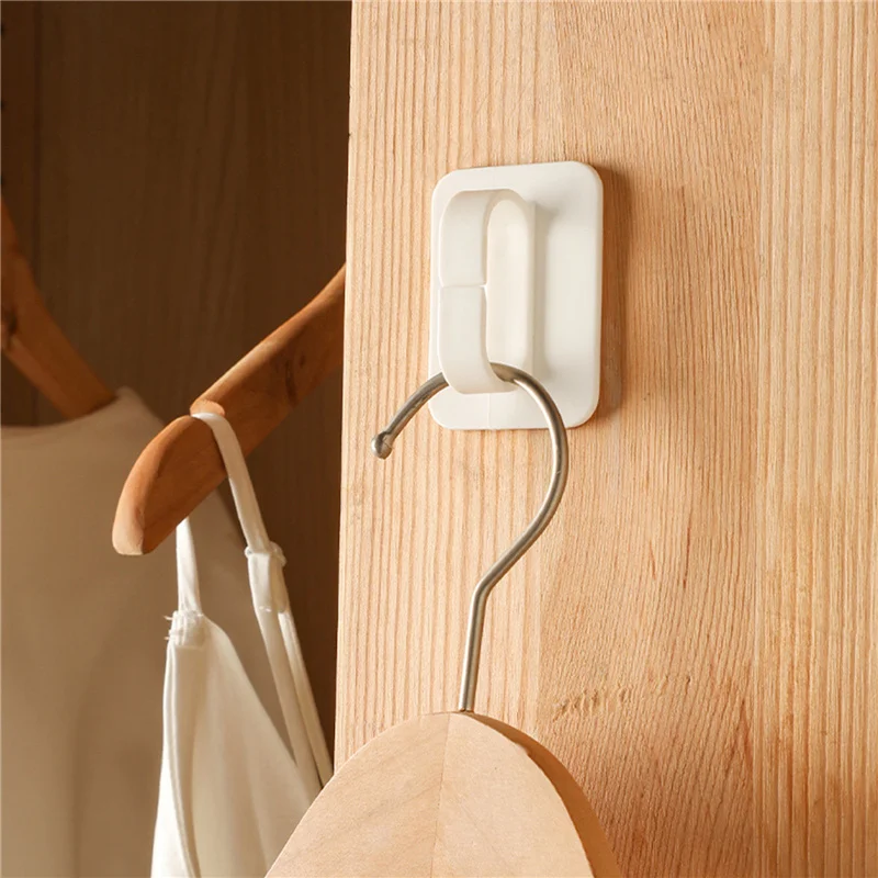 

2Pcs Wall-Mounted Multifunctional Round Hooks Free Punching Seamless Paste Storage Rack Kitchen Bathroom Household Ring Hanger