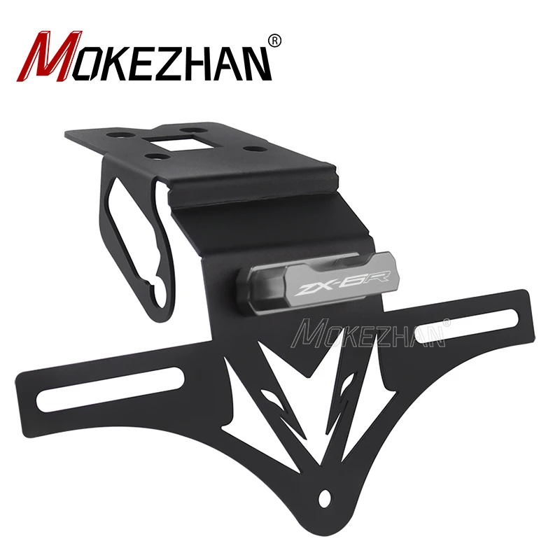 

ZX-6R ZX636 складной фиксированный кронштейн номерного знака для Kawasaki Ninja ZX6R 636 2024 2025 хвостовое аккуратное крыло Eliminator