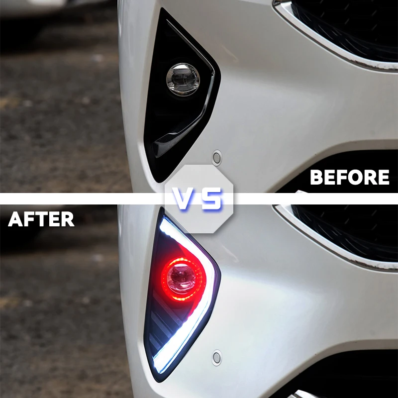 Светодиодные дневные ходовые огни DRL для Haval F7 F7X с желтым сигналом поворота и