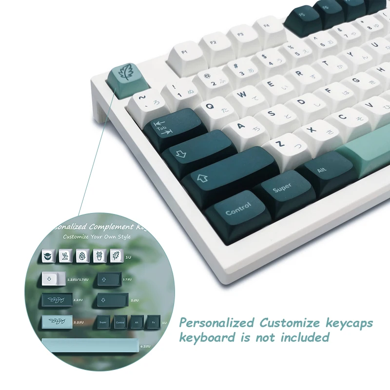 

Ботанические пользовательские колпачки ключей 147 клавиш XVX профиль под заказ PBT японский краситель-SUB подходит для игровой клавиатуры 61/64/66/68...