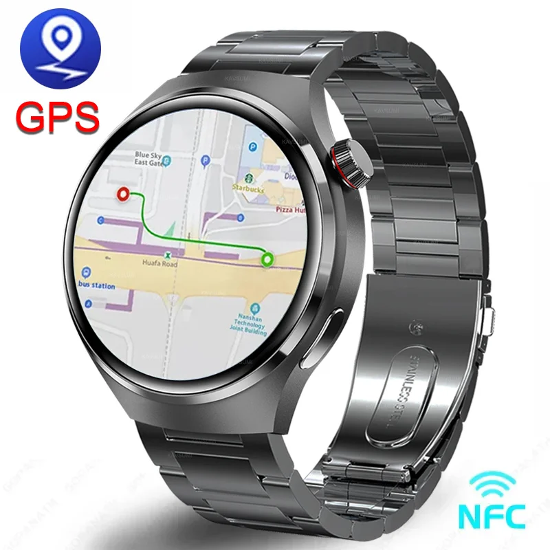 For Huawei Xiaomi GT4 Pro Smart Watch Men NFC GPS Tracker AMOLED 360*360 HD Screen Heart Rate Bluetooth Call SmartWatch 2023 New