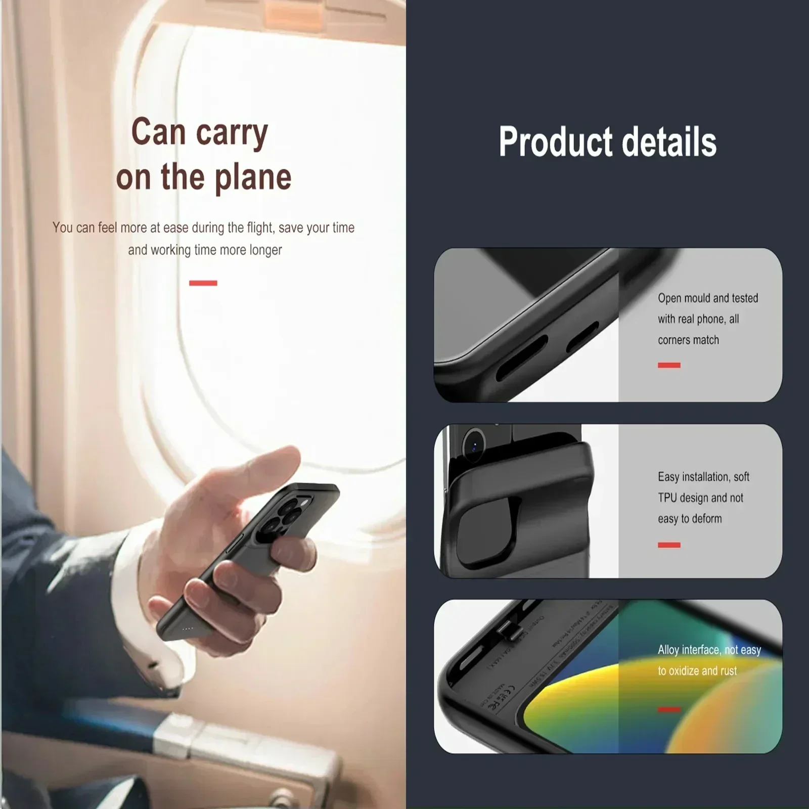Чехол-аккумулятор 10000 мАч для Iphone 12 11 14 13 Pro Max Mini Power Bank чехол зарядного устройства