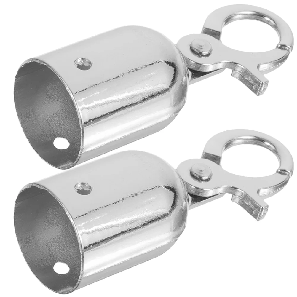 

2pcs Rope End Stoppers Snap Hook Decking Rope Fittings Stainless Steel Rope End Stoppers