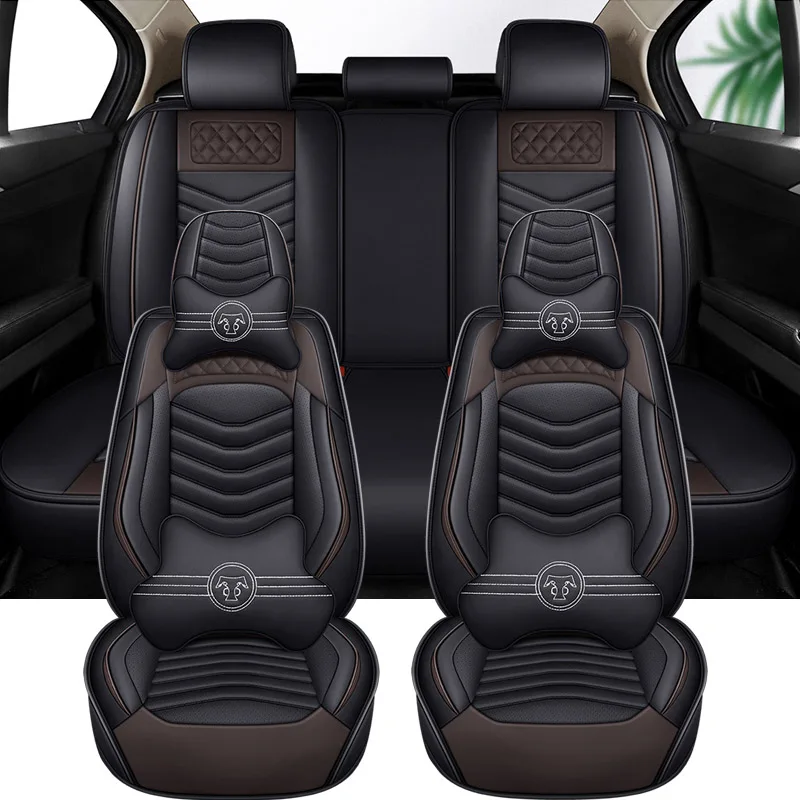 

Универсальный кожаный чехол на автомобильное сиденье для Ford Fiesta Clio 5 Mazda CX3 BMW F11 DS3 DS5 аксессуары для интерьера Прямая поставка полный комплект