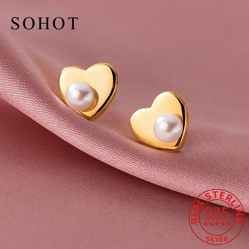 

Женские серьги-гвоздики из серебра 925 пробы, с жемчугом