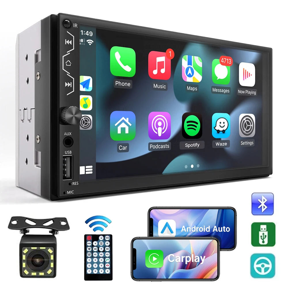 Leadfan 7-дюймовый автомобильный радиоприемник Высококачественный 2-диночный HD