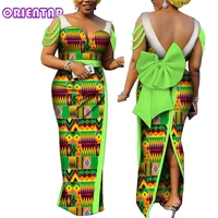 ankara fashion african dresses for women elegant maxi long african robe dress dashiki evening dress african halter dress wy9743