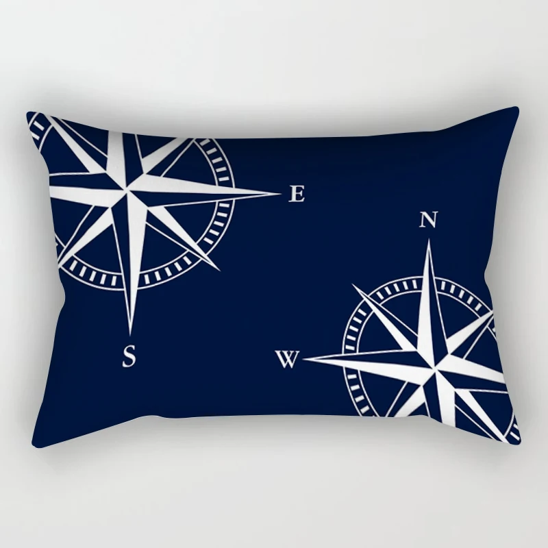 

Наволочка для подушки с принтом маяков 30*50, полиэстер/хлопок