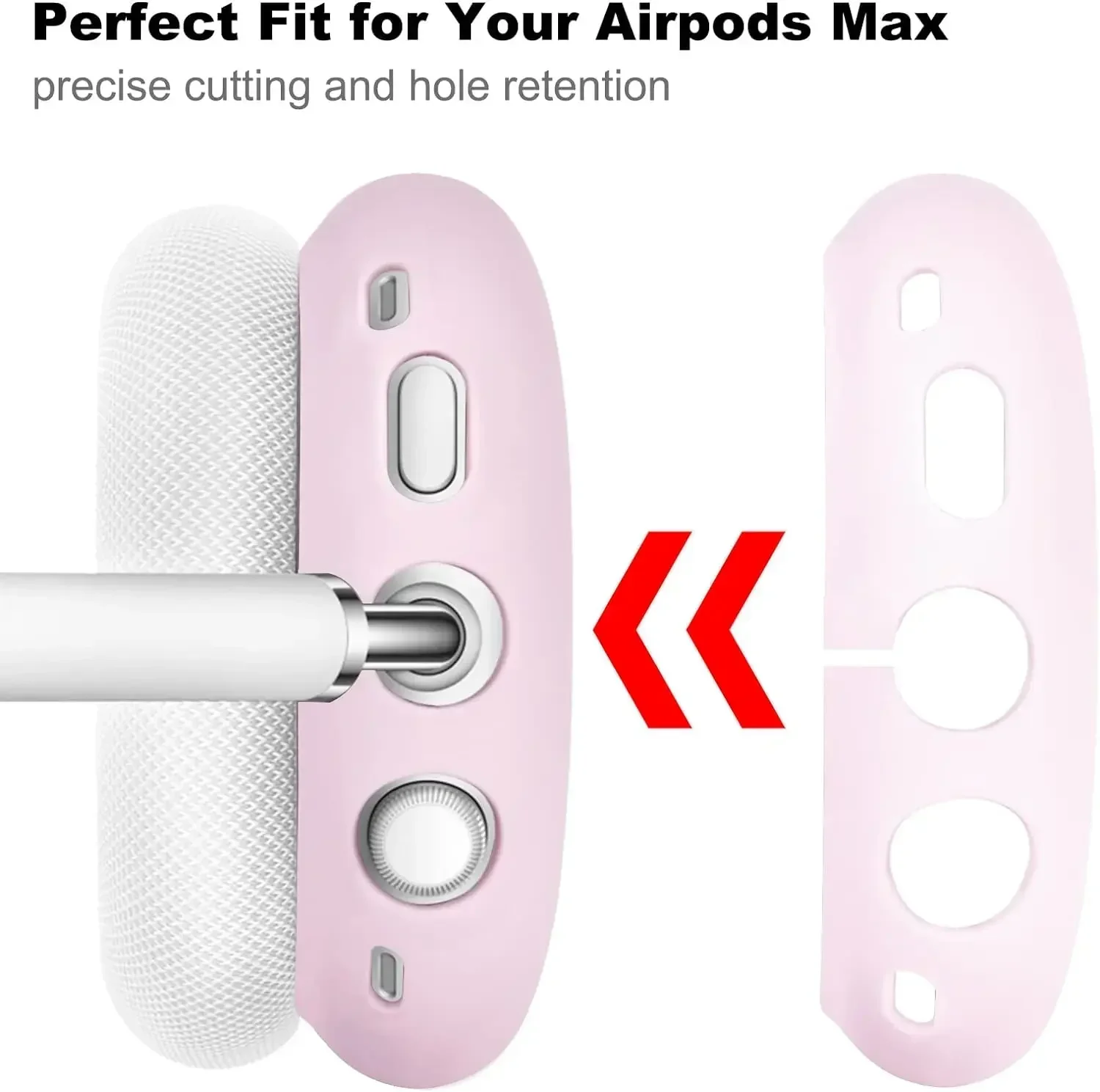 Фото Для наушников Airpods Max, силиконовый чехол для аксессуаров Apple Airpod Max, силиконовый чехол №4