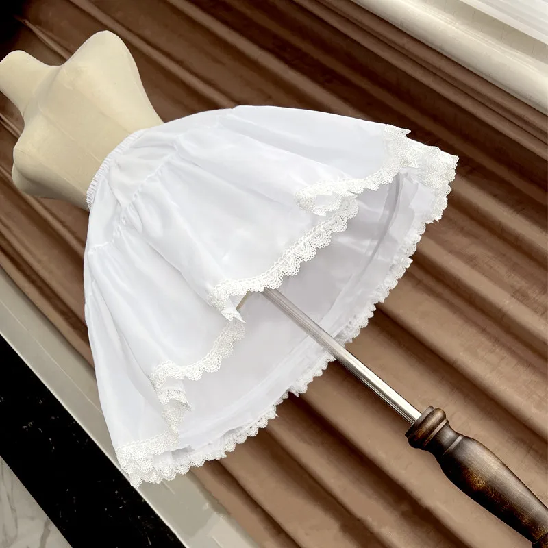 

Tutu Skirt Women Japanese Style Cosplay Lolita Skirt Women Kawaii Lace Hem Stitch Crinoline Underskirt Hoopskirt Petticoat