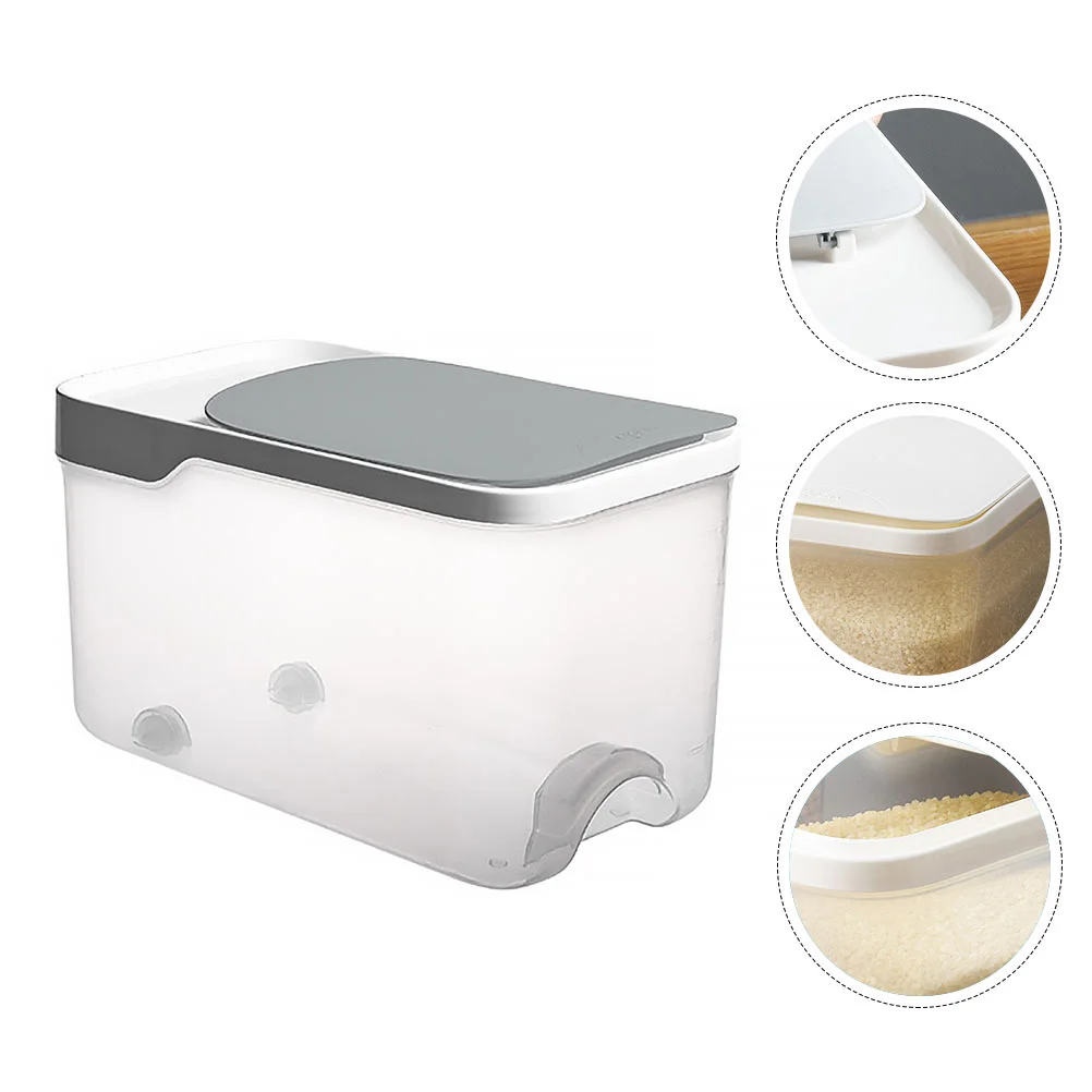 

Storage Rice Container Dispenser Bin Bucket Flour Containers Kitchen Grain Cereal Box Dog Airtight Dry Sealed Tank Holder Large