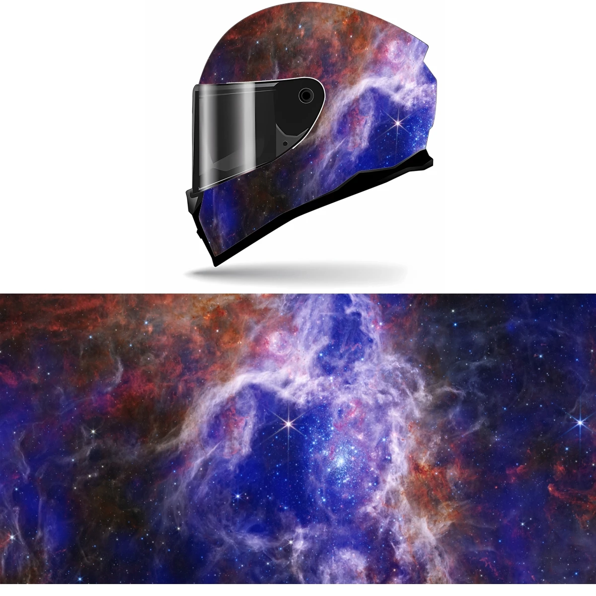 Звездное небо наклейки на мотоциклетный шлем самоклеящиеся гоночные заказ