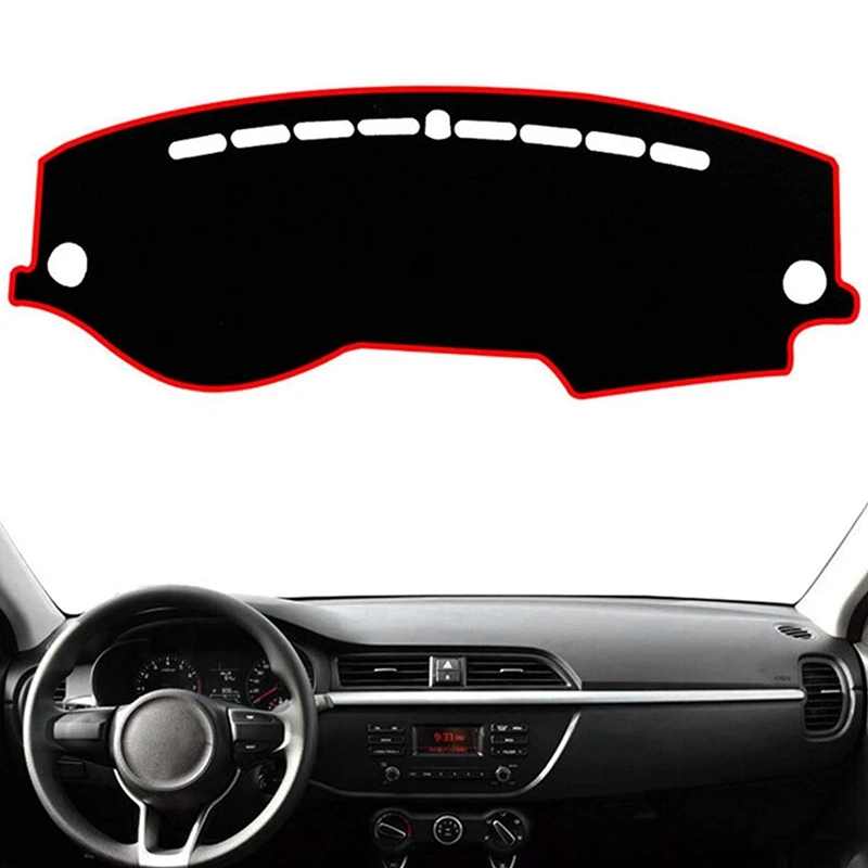 

Car Dashboard Cover Mat Anti-Slide Pad Dashmat Sun Shade Dash Board Cover Carpet for Kia Rio 4 Tuning K2 2017 2018