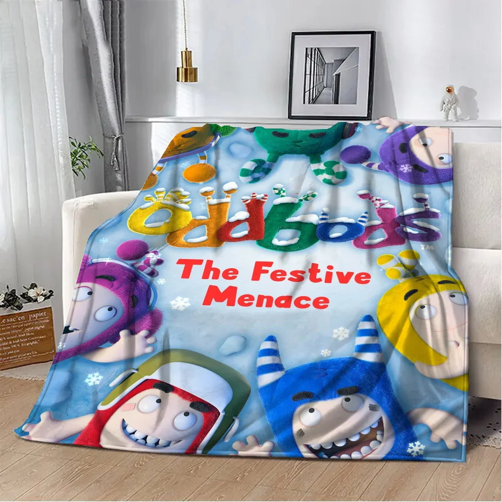 Одеяло O-Oddbods в стиле аниме большого размера для диванов декоративное домашнее
