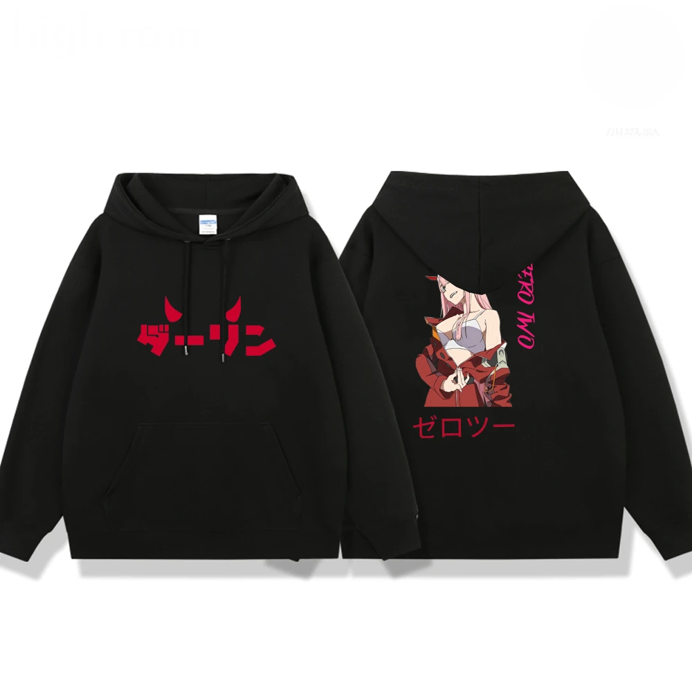 

Darling In The Franxx Zero Two Color Anime Hoodie for Men Women Japanese Streetwear Manga Hooded Sweatshirt Fleece Pullover Tops