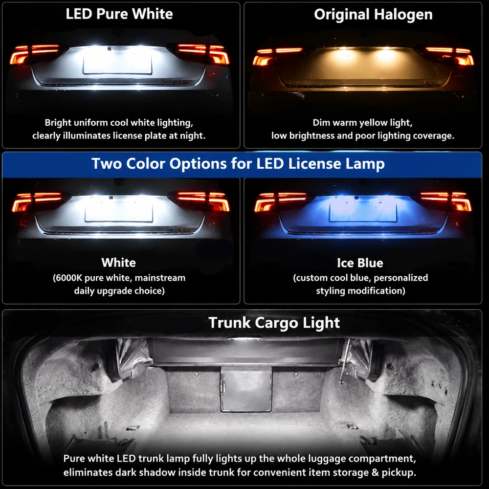 Фото Комплект светодиодных ламп для салона Opel Vauxhall Astra J 2010-2015: легкая установка, яркий белый/синий свет, для освещения салона, карты, дверей и зоны вокруг ног. №3
