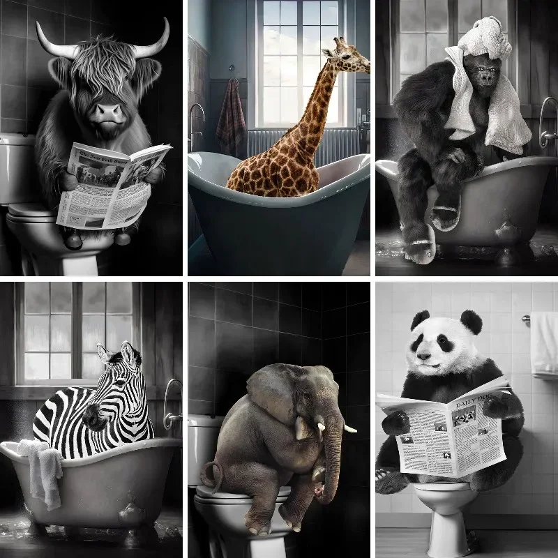 para łazienki diamentowe malowanie ściegiem krzyżykowym żyrafa zebra bydło zwierząt dżetów mozaika haft Home Decor prezent dla dzieci