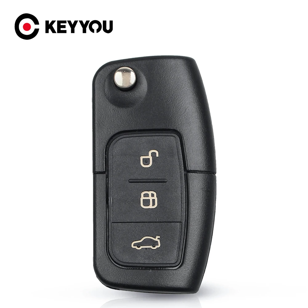 Фото KEYYOU 10 шт. 3BNT откидной автомобильный пульт дистанционного управления для Ford Focus 2 3 Mondeo Fiesta Galaxy C-MAX чехол для ключа замена автомобильного стайлинга №1