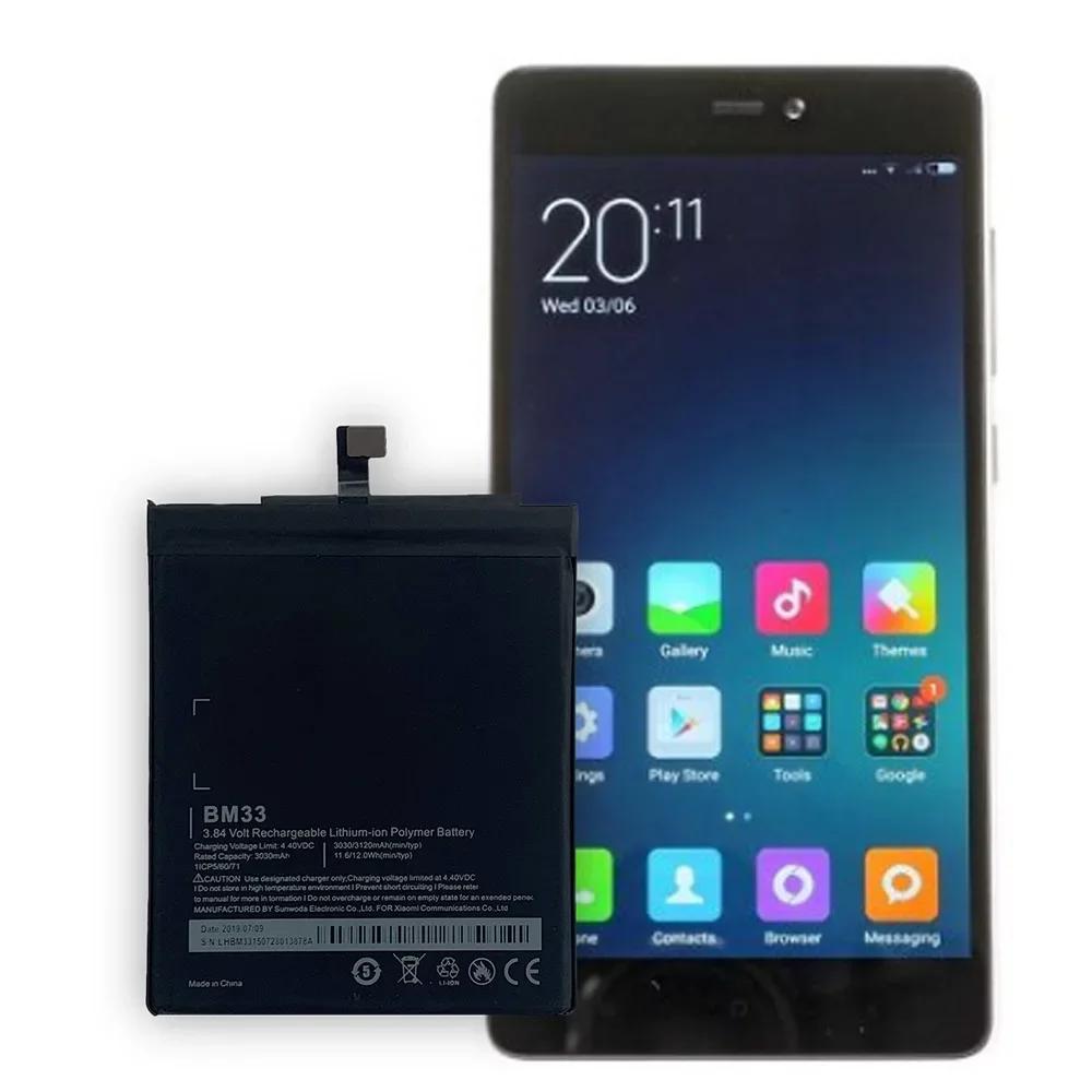 Замена батареи BM33 для Xiaomi Mi 4i Mi4i оригинальный мобильный телефон
