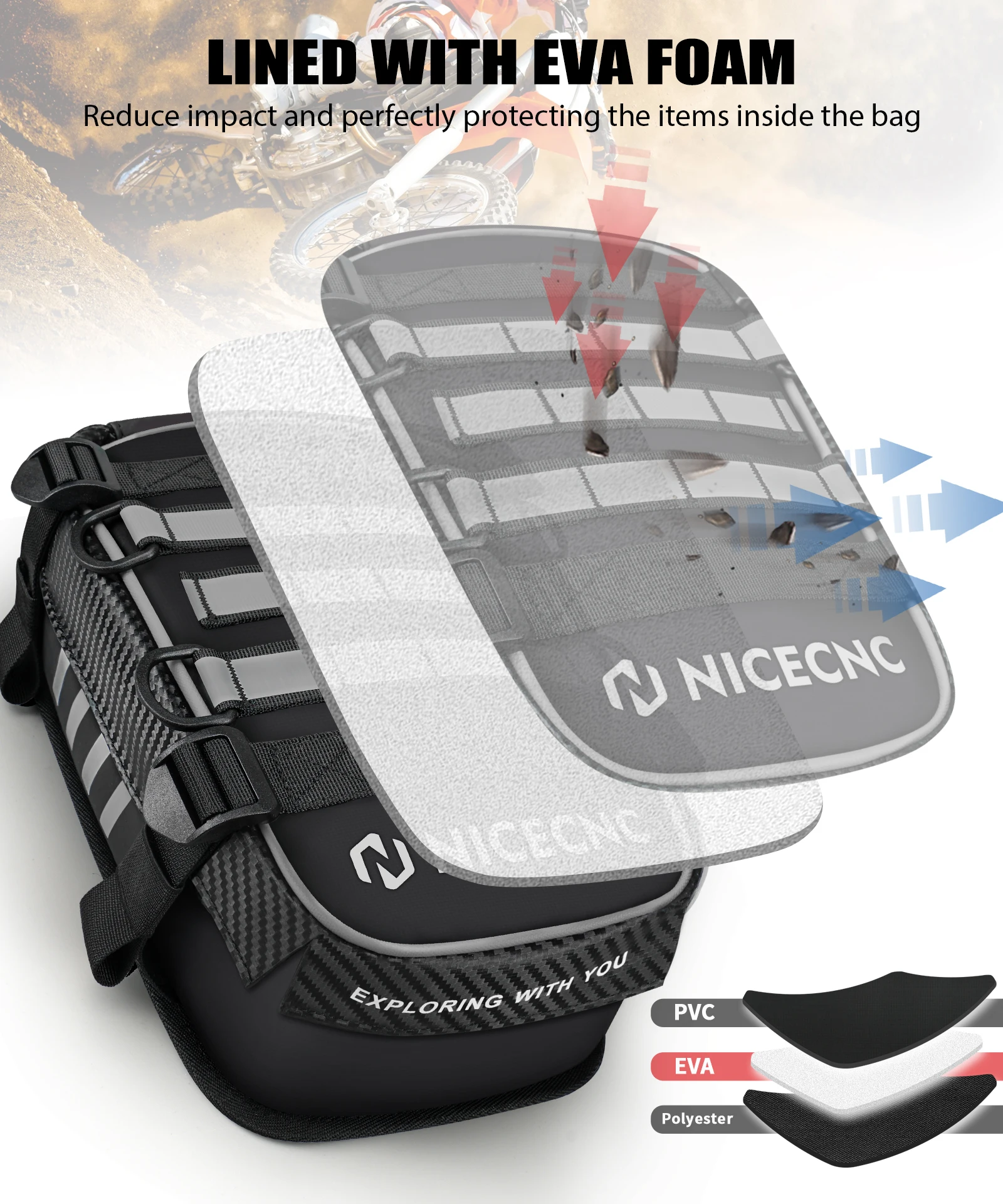 Сумка для заднего крыла мотоцикла KTM EXC350 390 Duke 1290 Super Adventure Yamaha Tenere внедорожный