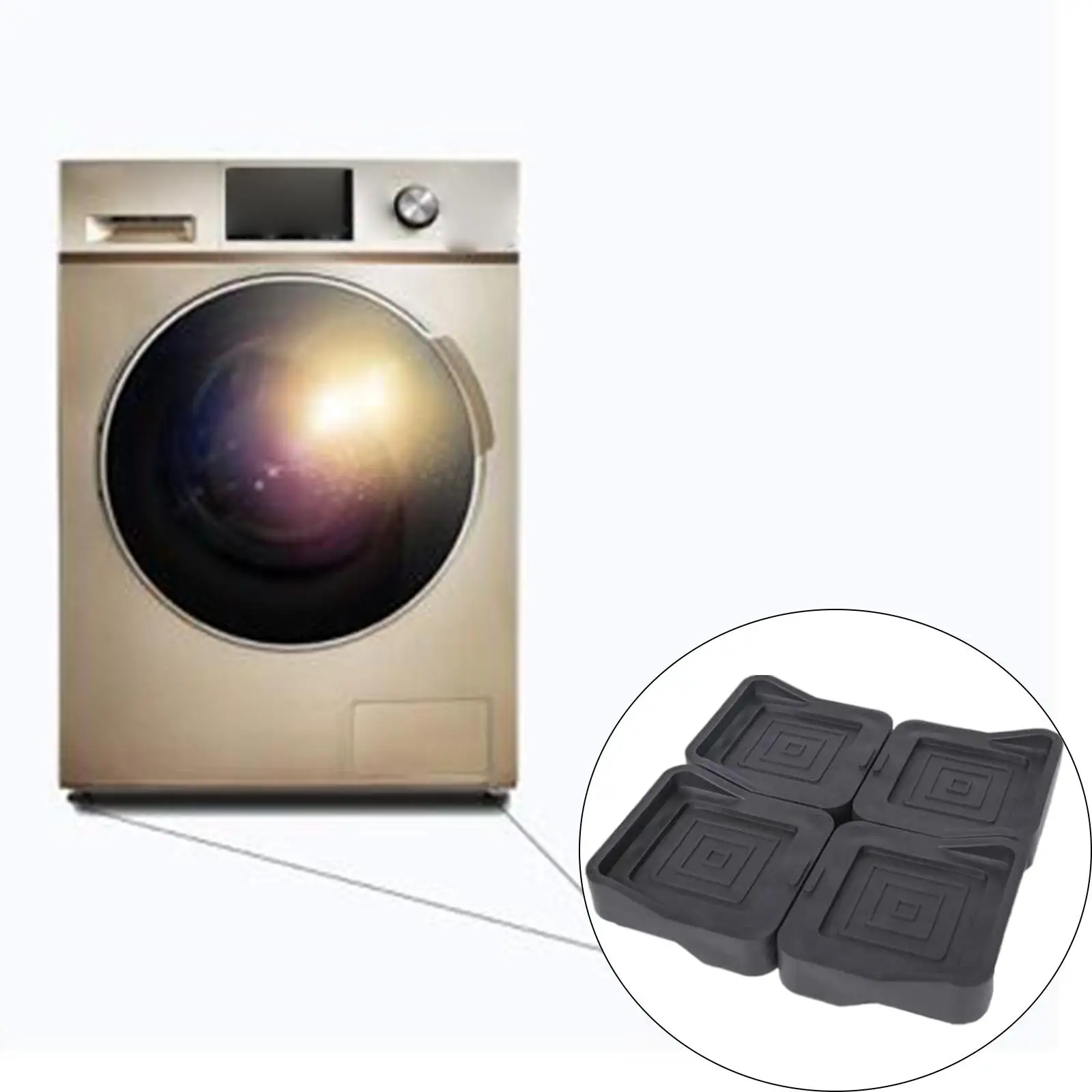 

4Pcs Anti Vibration Washer Feet Pads Dryer Support Furniture Stabilizer Washing Machine Foot Pedestals