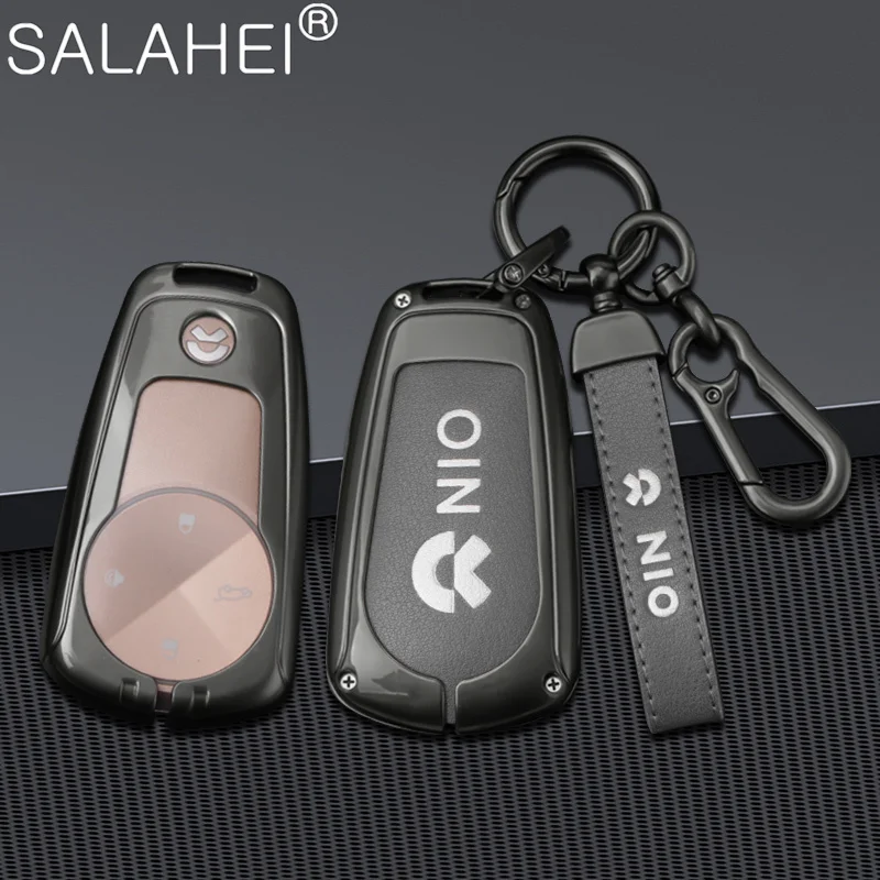 

Vintage Metal Leather Car Remote Key Case Full Cover Shell For Nio EC6 EP9 ES3 ES6 ES7 ES8 ET5 ET7 EL7 EVE ET Auto Accessories