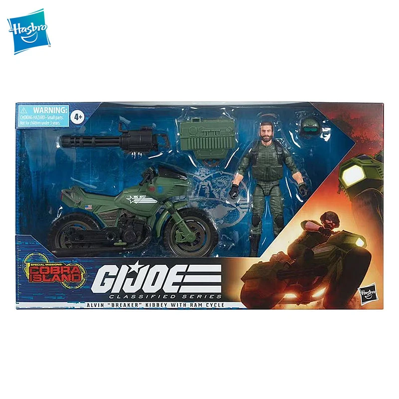 

6 Inch Hasbro Original G.i. Joe Cobra Island Classified Series Alvin Breake Kinney with Ram Cycle Anime Figure Model Toys Gifts