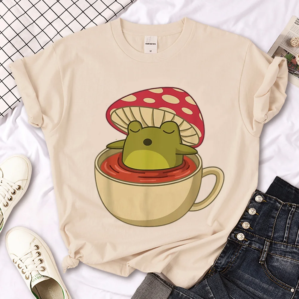 Женская дизайнерская футболка с принтом грибов