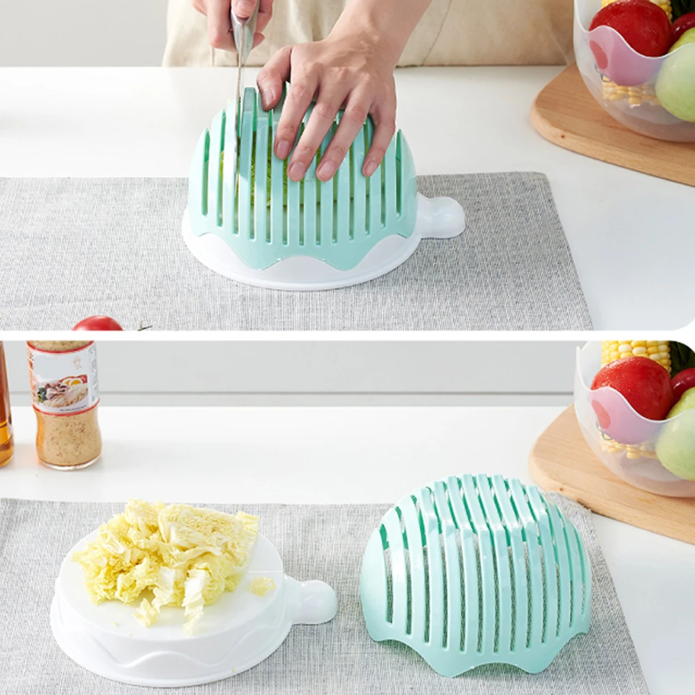 

Multifunctional Household Fruit Salad Tools Creative Fruit And Vegetable Cutting Cutting Bowl Kitchen Accessories Small Tools