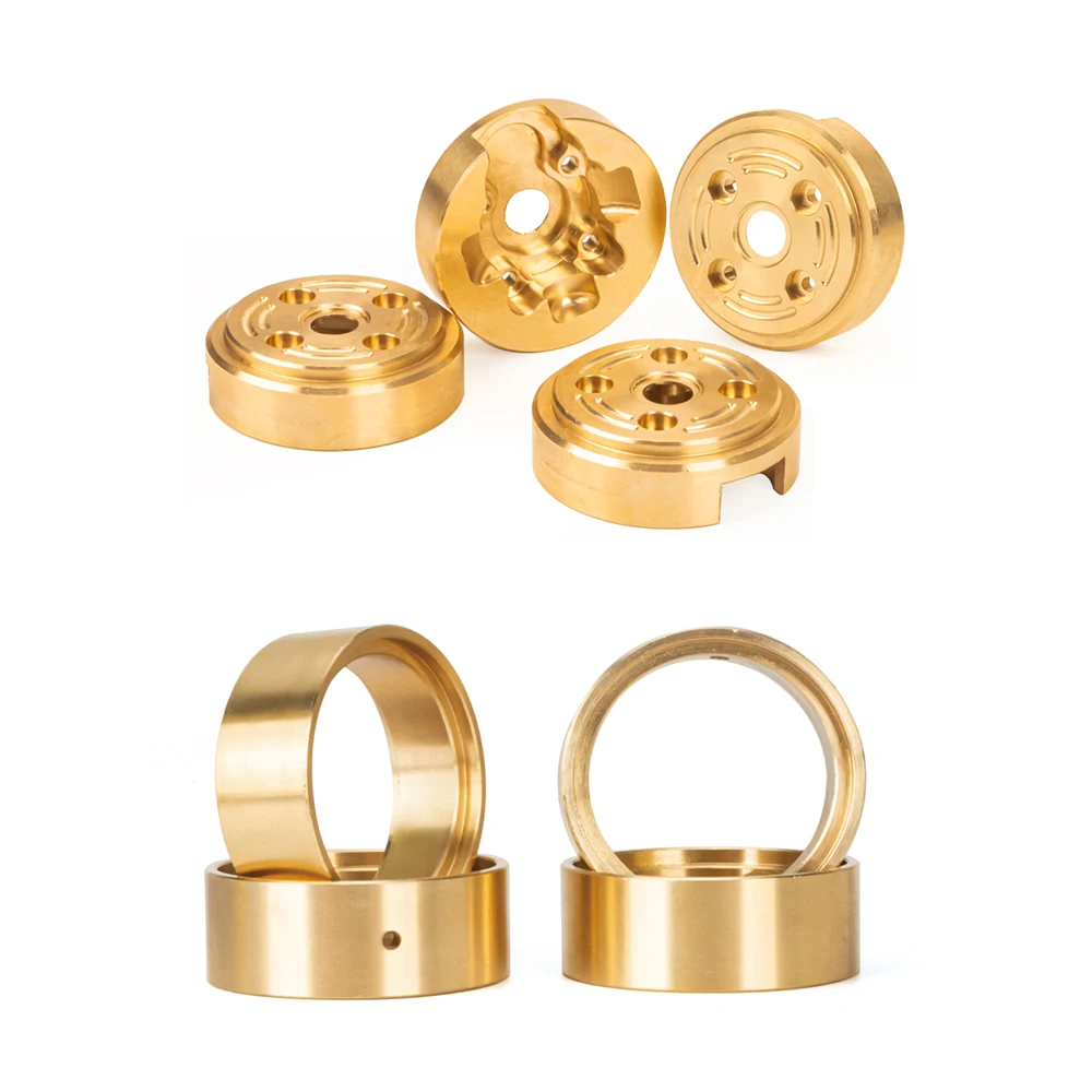 

Heavy Duty Brass Portal Cover Internal Beadlock Wheels Clamp Ring Counter Weights for FMS 1/24 POWER WAGON FCX24 Upgrade Parts