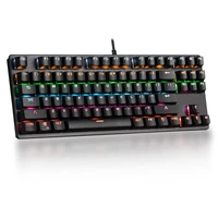 ture mechanical keyboard game anti ghosting rgb mix backlit blue switch 87key teclado mecanico for game laptop pc office home