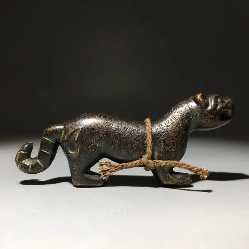 Антикварная коллекция полностью медный талисман с тигром Янлинга пара рук из
