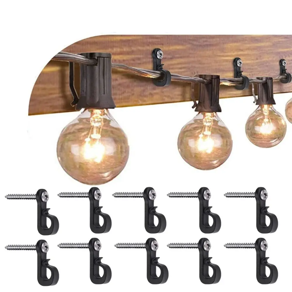 

10pcs Home Kitchen String Garden Yard Screw-In Type Screw Hooks Coat Hanger Hanger Hook String Light