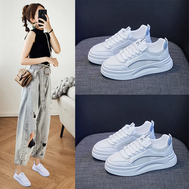 

Маленькие белые женские туфли, новинка 2022, модные простые дышащие кроссовки, женская повседневная обувь