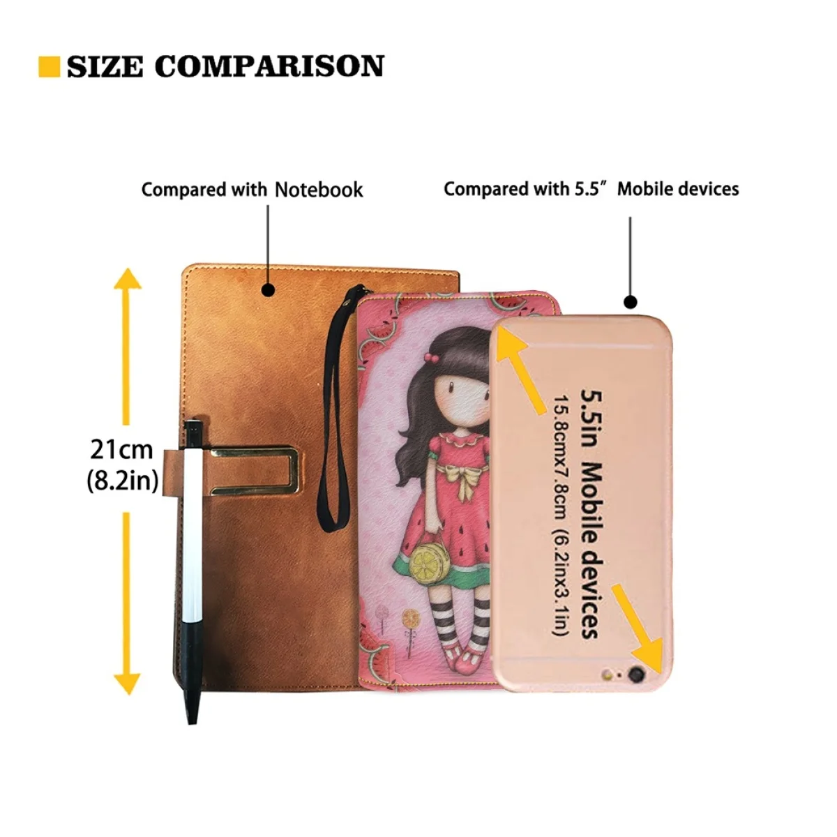 Kawaii Girls Pu Leather Bag Yikeluo Santoro Gorjuss Print Cash Purses Brand Design Pretty Cartoon Character Money Bag for Women