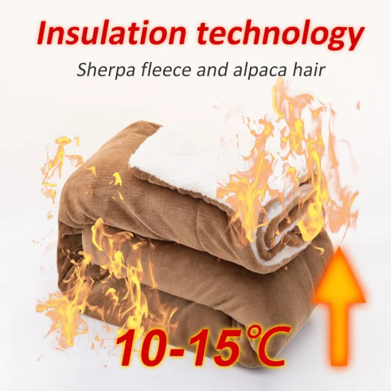 

Doublesided Sherpa Wool Blanket for Allseason Use