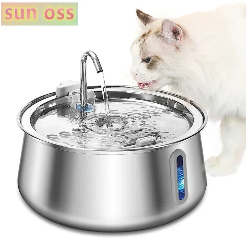 4л Katzen brunnen Edelstahl FEDER Haustier wassersp ender super leiser Hunde mit gefilterten produkten