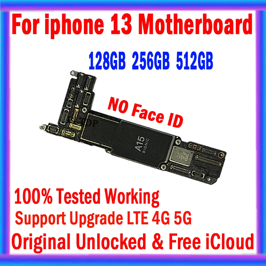 

Материнская плата для iPhone 13 без распознавания лица, оригинальная разблокированная Бесплатная iCloud материнская плата, поддержка обновления 5G полная тестовая пластина, без идентификационной учетной записи