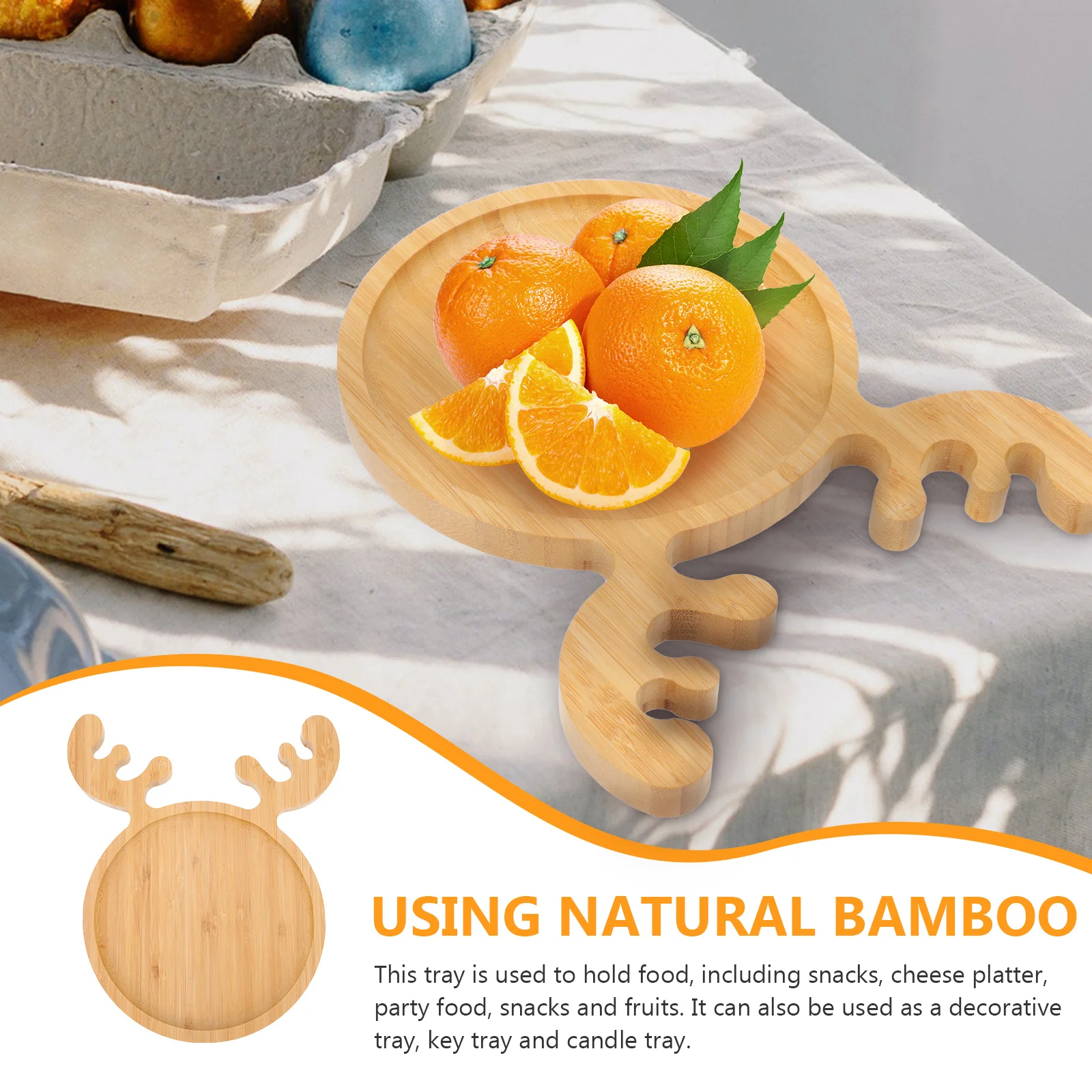 Бамбуковый поднос рождественское десертное блюдо детские тарелки кухонная еда