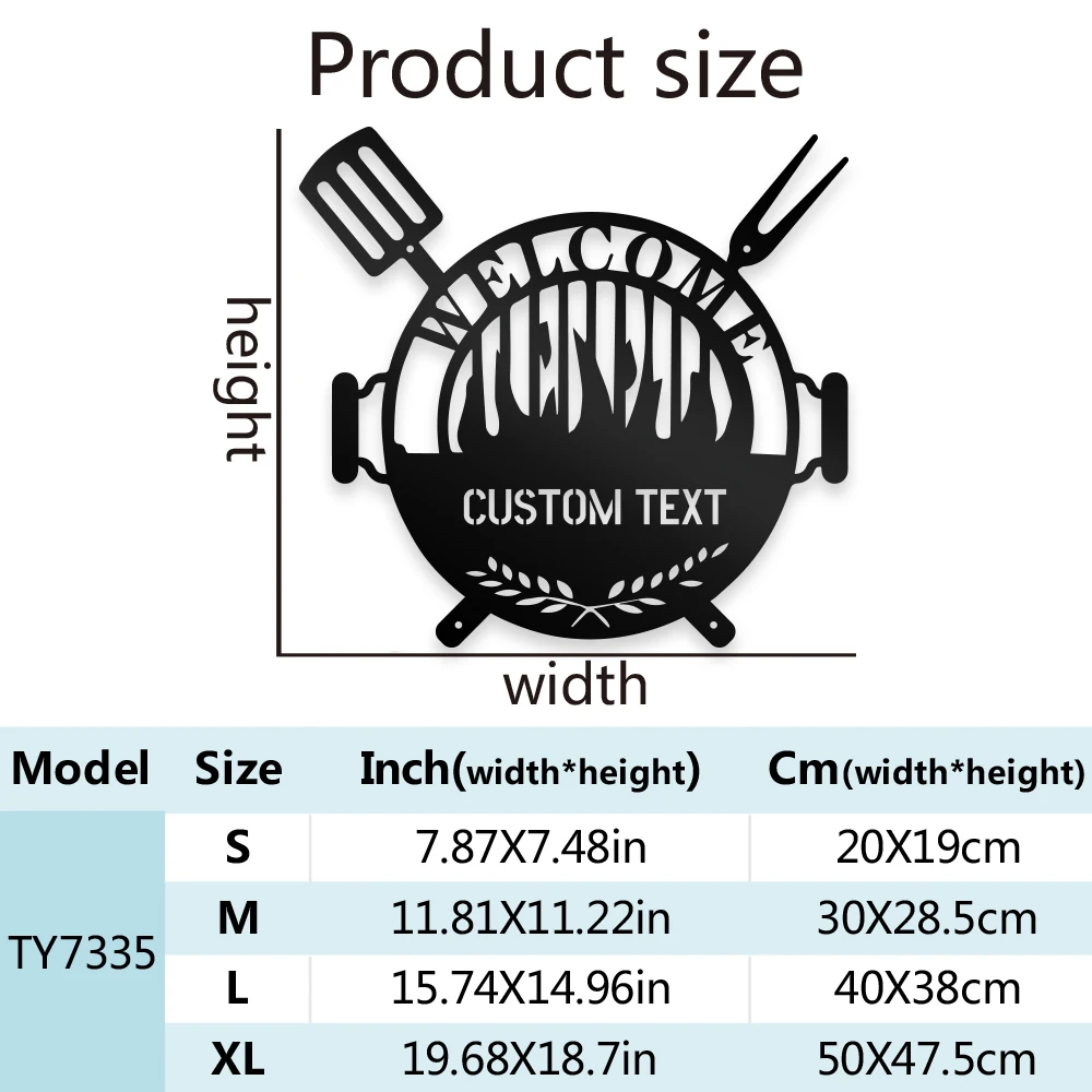 1 шт. посуда для костра мультяшный текст на заказ металлические настенные знаки