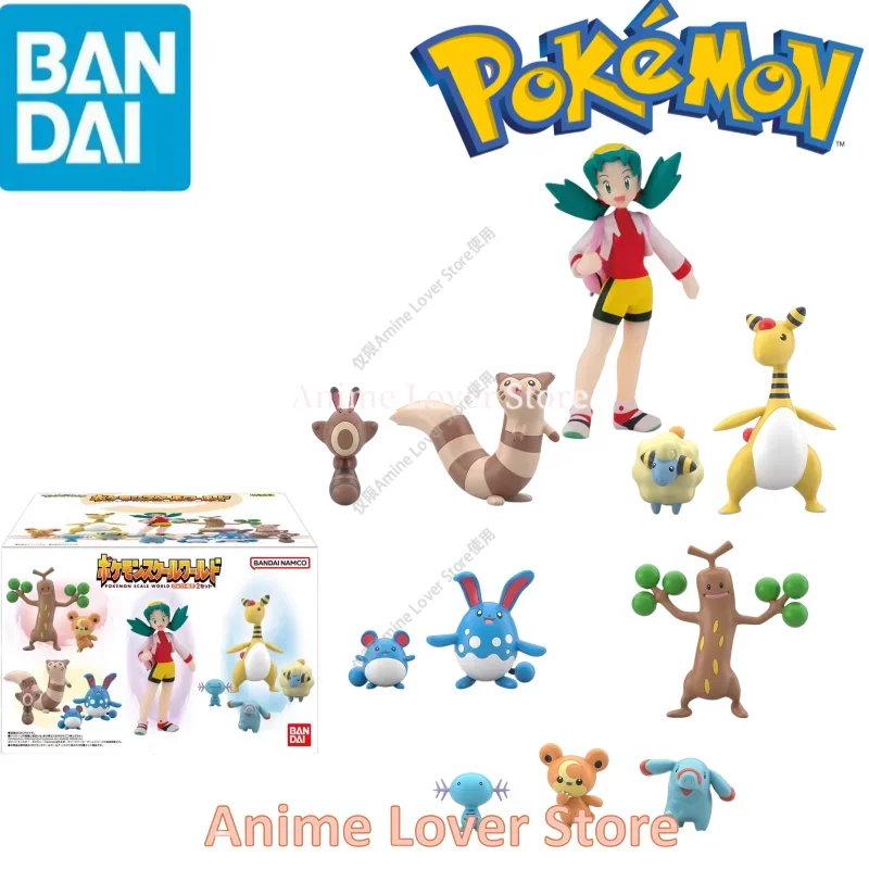 Bandai оригинальные весы World POKEMON Johto Region 2 Sudowoodo Mareep Marill Azumarill Ampharos Kris Teddiursa