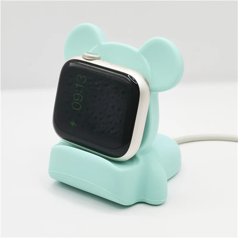 Nouveau support de chargeur en Silicone pour Apple Watch série 7 6 5 4 3 2 SE pour Iwatch dessin