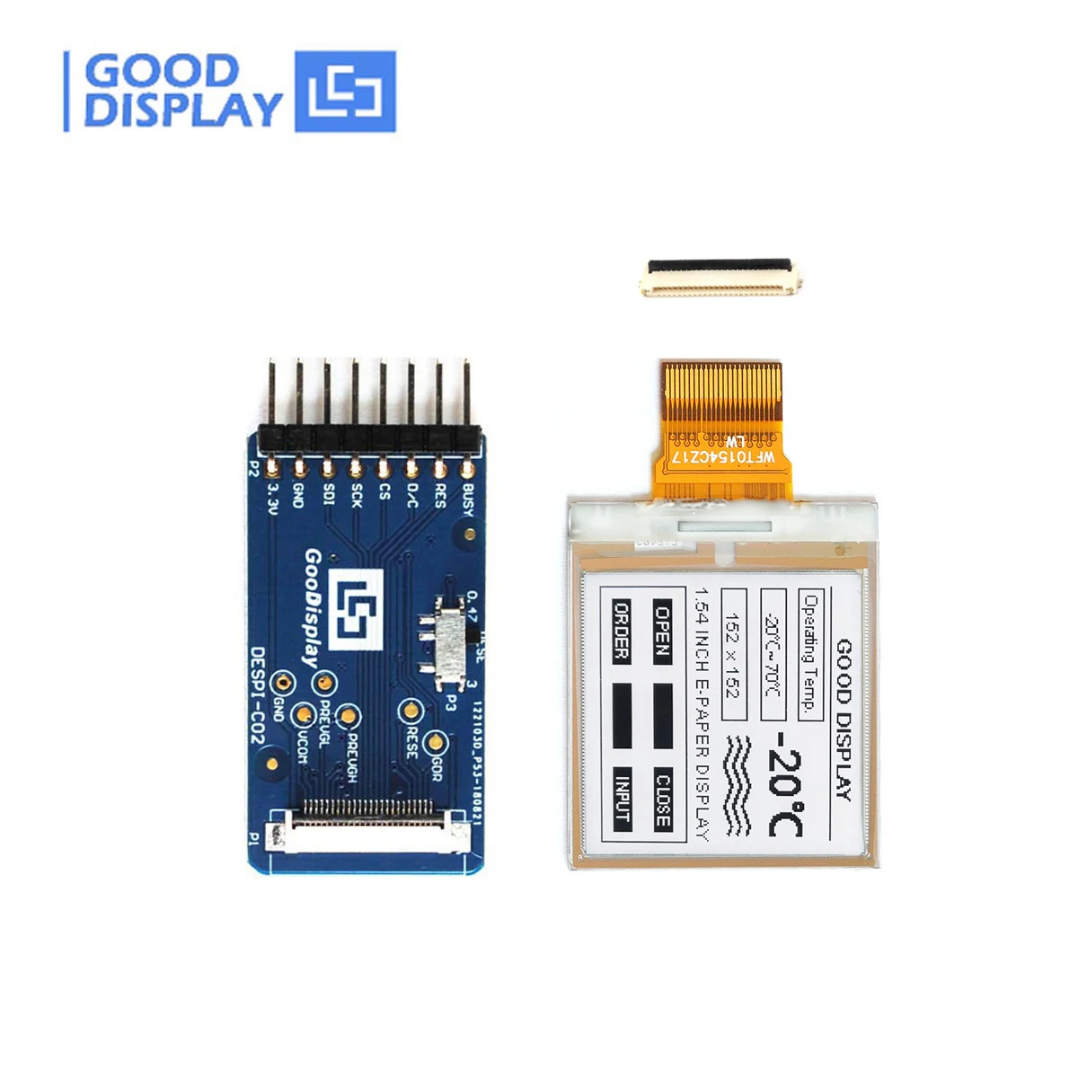 

1,54 дюймовый дисплей de E-Paper, разрешение 152x15 2 GDEW0154M10 с адаптером платы E-Ink Screen