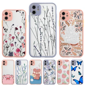 phone case for huawei p40 lite case flower painted funda for huawei p20 p30 pro cover p30 lite p30pro p40lite matte shockproof free global shipping