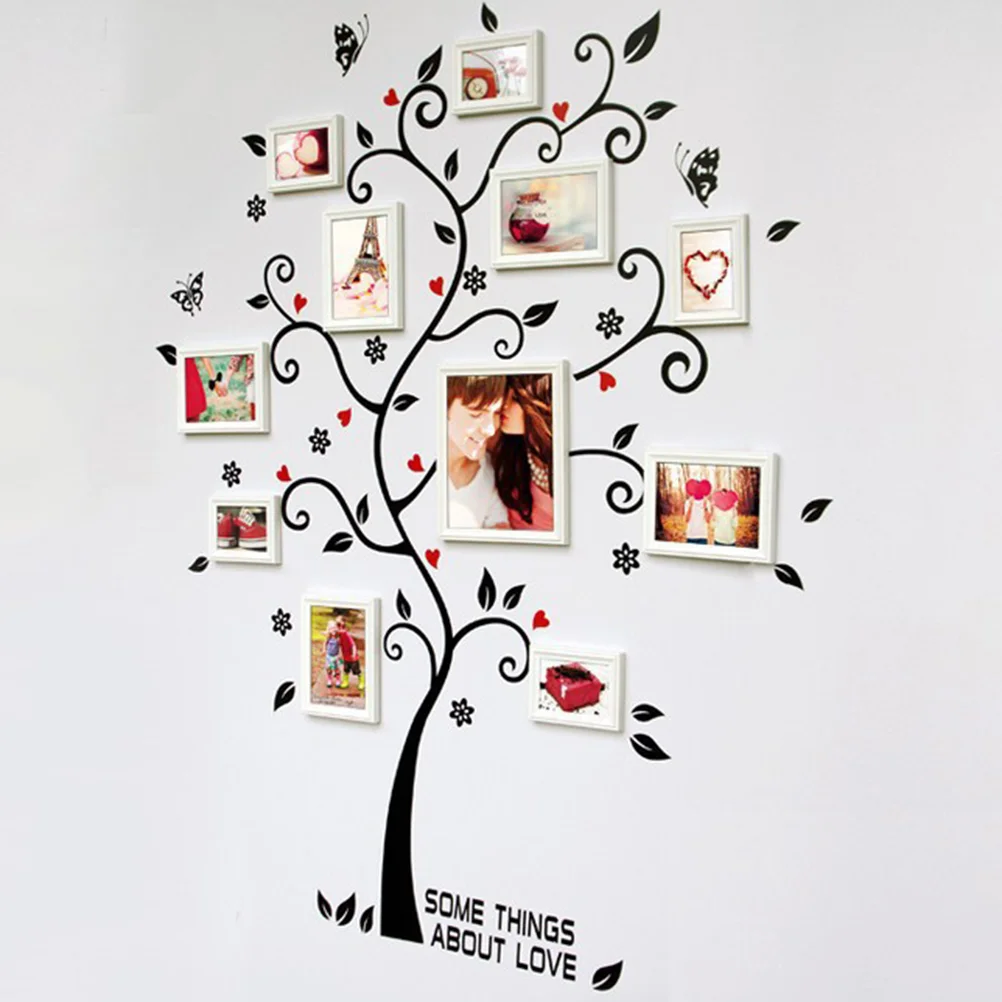 Купи 1PC Creative Peel and Stick DIY Non- Photo Frame Tree Wall Sticker Wall Decals Wall Decor за 389 рублей в магазине AliExpress