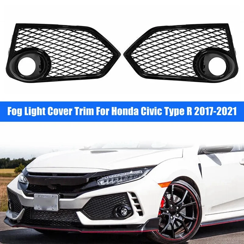 

Fog Light Cover For Honda Civic Type R 2017 2018 2019 2020 2021 Fog Lamp Frame Car Accessories