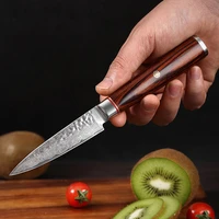 forged damascus paring knife chef knife meat cleaver vegetable fruit knife peelig knife kitchen knife cooking tool