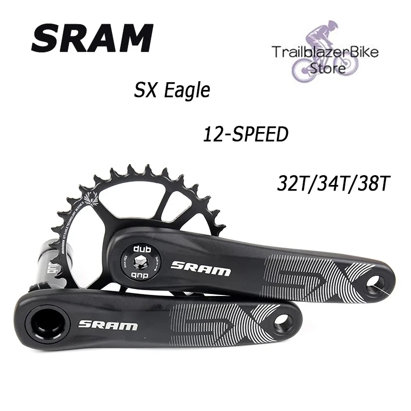 

SRAM SX EAGLE Crankset DUB 34T 38T 6mm Offset Steel Chainring 170mm 175mm 1x12-SPEED MTB Bicycle Crankset