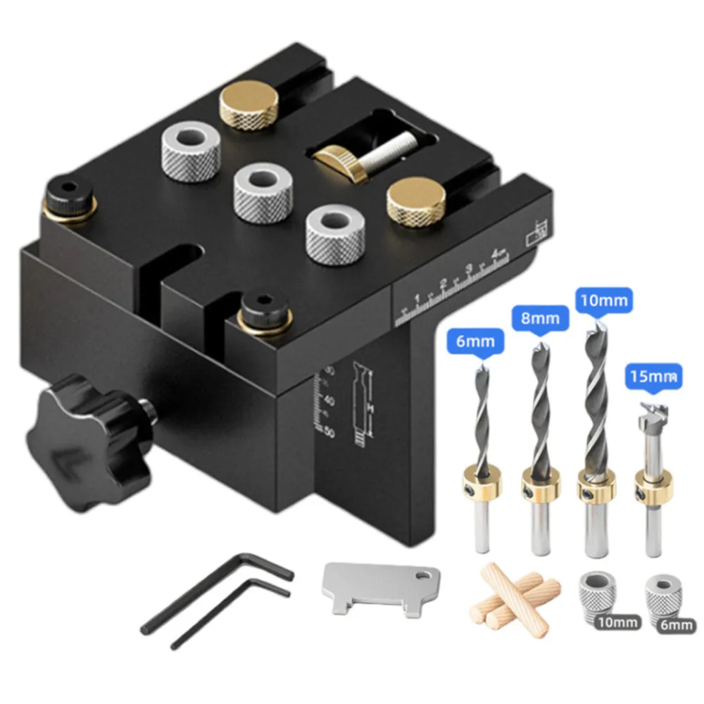 

For Joints In Positioning Locator Kit Guide Carpentry Drilling Jig 3 Woodworking With 1 Adjustable Pocket Puncher Clip Tool Hole